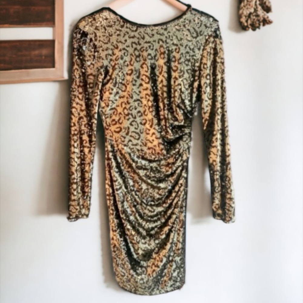 Dress The Population Lolita Sequin Leopard Mini Dress - Picture 4 of 9